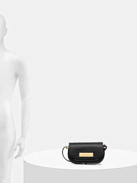 AllSaints torebka skórzana ETTA kolor czarny W294XD