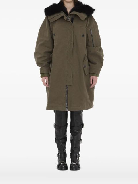 Dolce & Gabbana fur-trim padded coat - Green - zdjęcie produktu nr 1