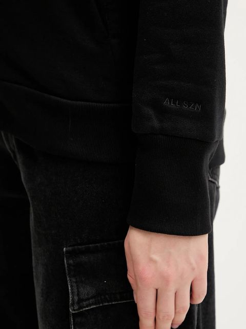 adidas bluza All SZN damska kolor czarny z kapturem gładka IX3809