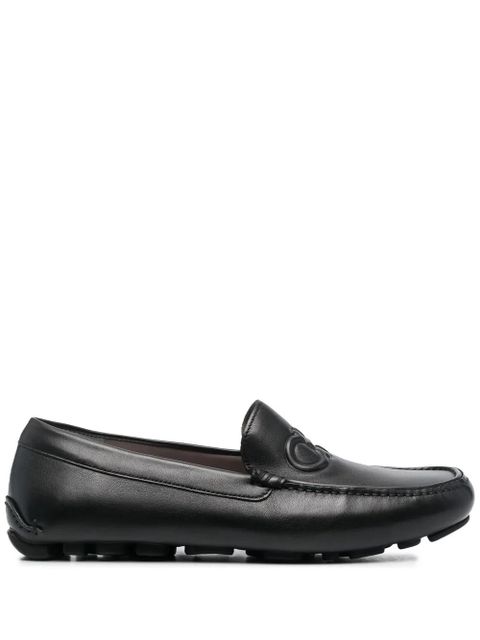 Ferragamo embossed-Gancini loafers - Black - zdjęcie produktu nr 1