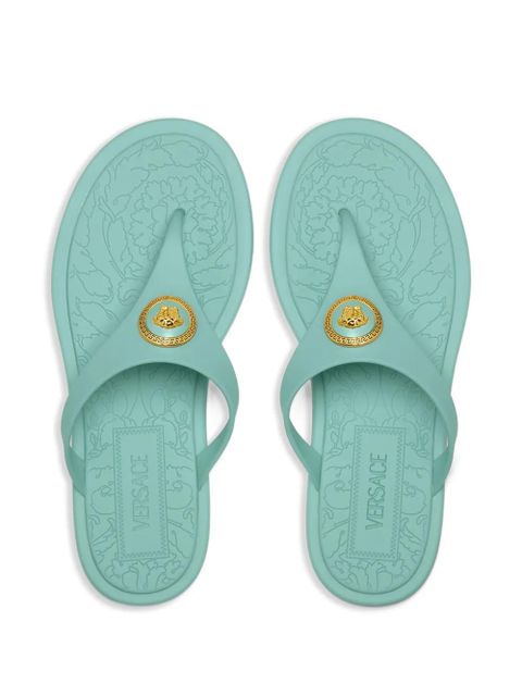 Versace Alia embellished flip-flops - Green