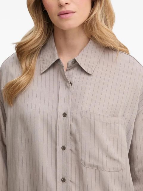 American Vintage pinstripe buttoned shirt - Neutrals