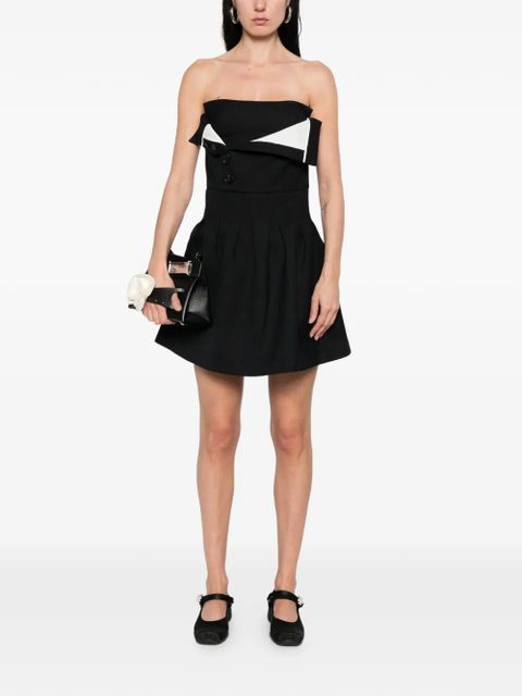 SHUSHU/TONG button-detail mini dress - Black - zdjęcie produktu nr 2