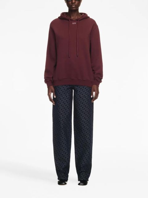 Off-White Arrows-embroidered cotton hoodie - zdjęcie produktu nr 2