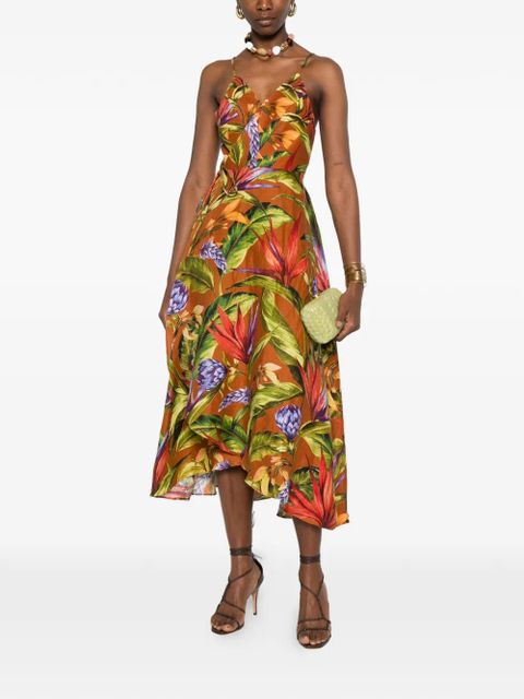 FARM Rio floral-print midi dress - Brown - zdjęcie produktu nr 2