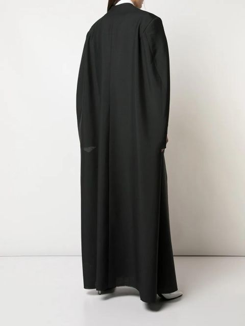 Maison Margiela deconstructed double-breasted raw coat - Black