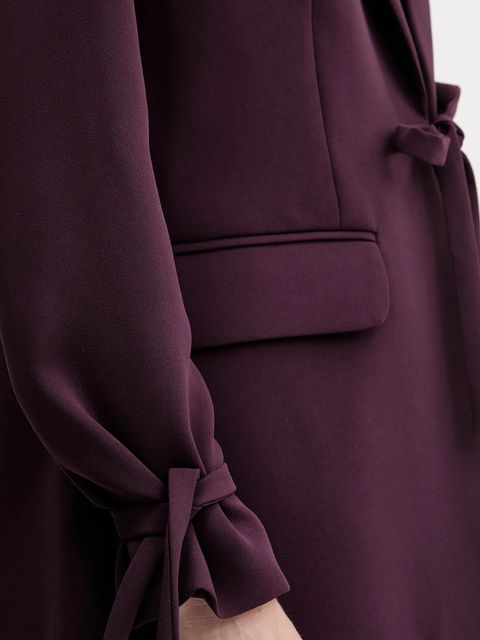 Answear.LAB marynarka kolor fioletowy niezapinana gładka