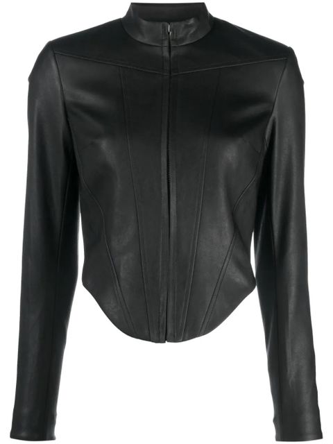 MISBHV corset faux-leather biker jacket - Black - zdjęcie produktu nr 1