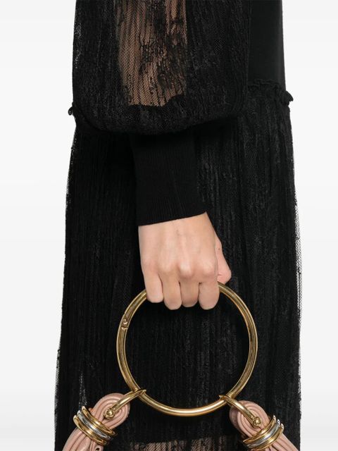 TWINSET floral-lace midi dress - Black