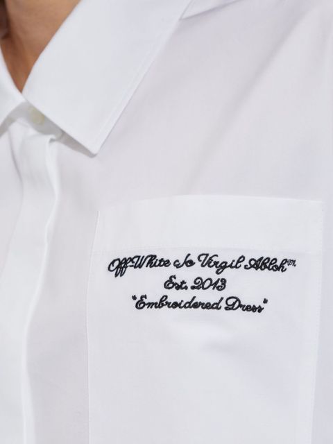 Off-White embroidered logo shirt dress