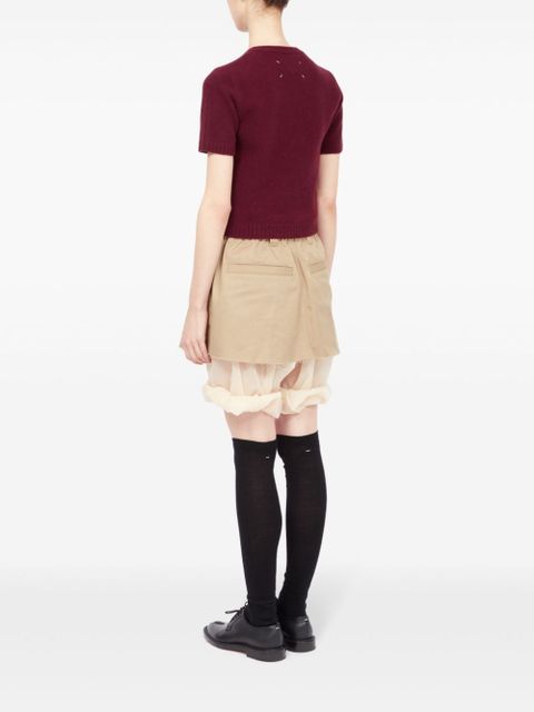 Maison Margiela cropped wool top - Red