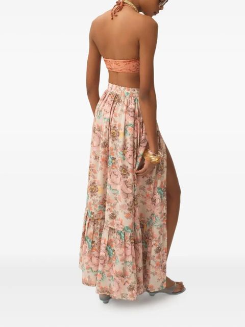 Chloé floral-print ruffled beach skirt - Neutrals - zdjęcie produktu nr 2