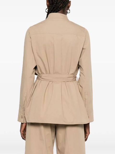 Yves Salomon button-up belted coat - Brown