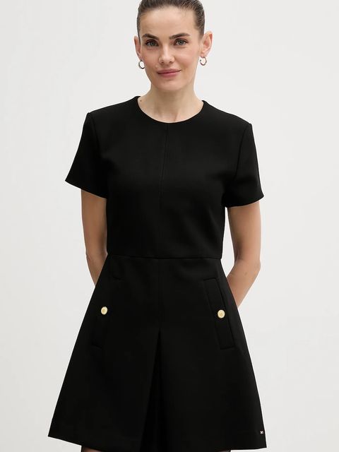 Tommy Hilfiger sukienka kolor czarny mini rozkloszowana WW0WW47970 - zdjęcie produktu nr 1