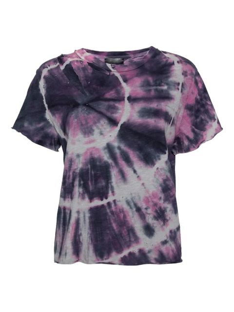 AMIRI tie-dye distressed T-shirt - Purple - zdjęcie produktu nr 1