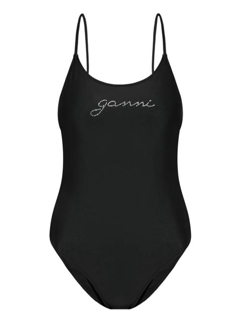 GANNI crystal-logo swimsuit - Black - zdjęcie produktu nr 1