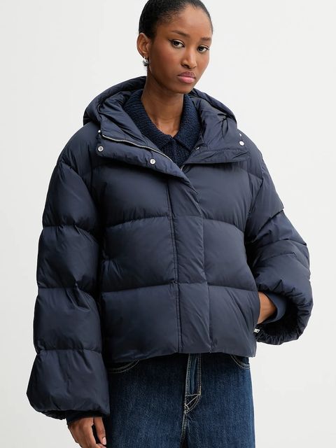 Calvin Klein kurtka puchowa kolor granatowy zimowa oversize LV044D525G - zdjęcie produktu nr 1