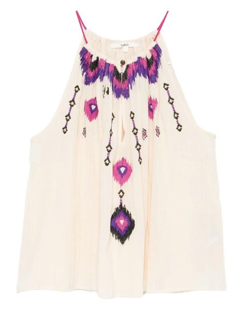 Ba&Sh Pela embroidered halterneck top - Neutrals - zdjęcie produktu nr 1