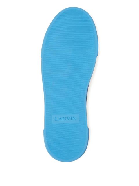 Lanvin lace-up panelled sneakers - Blue