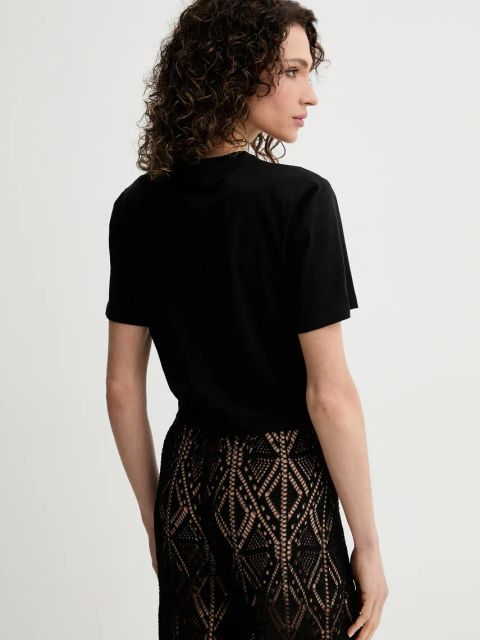 Liu Jo t-shirt bawełniany damski kolor czarny WA5139.JS923