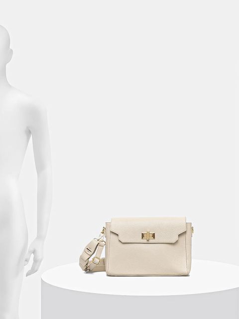 Answear.LAB torebka skórzana kolor beżowy