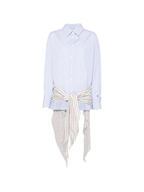 The Attico striped-pattern mini dress - Blue - zdjęcie produktu nr 1