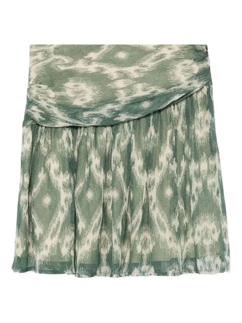 Ba&Sh graphic-print gathered skirt - Green - zdjęcie produktu nr 1
