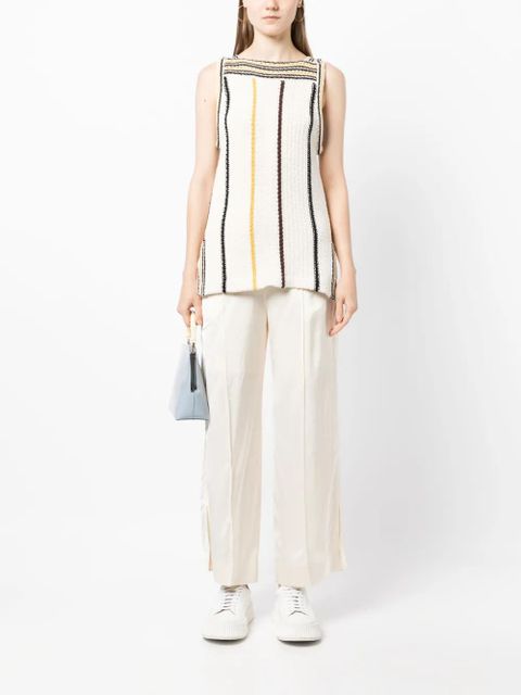 Jil Sander elasticated-waist wide-leg trousers - White - zdjęcie produktu nr 2