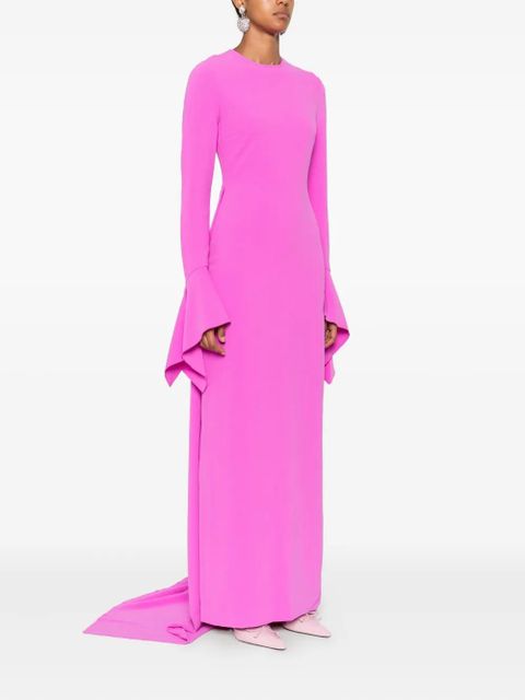 Solace London Blake bell-sleeve maxi dress - Pink