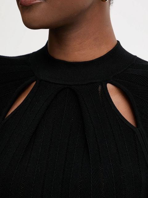 BOSS sukienka kolor czarny mini rozkloszowana 50547906