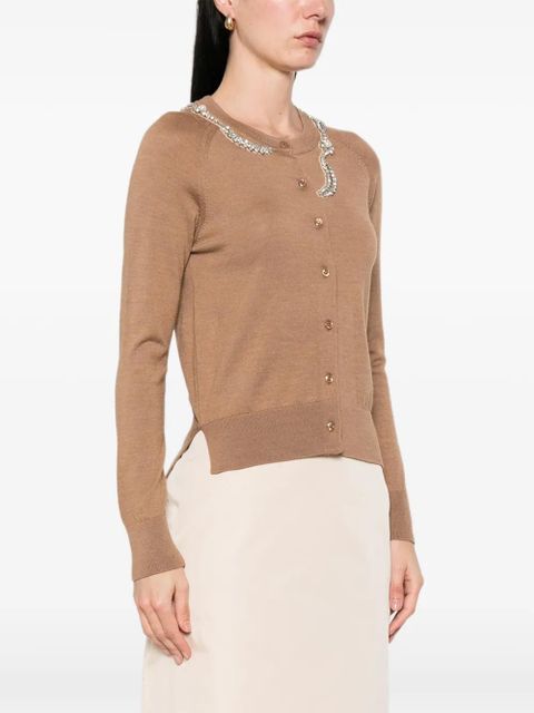 Simone Rocha embellished cardigan - Brown