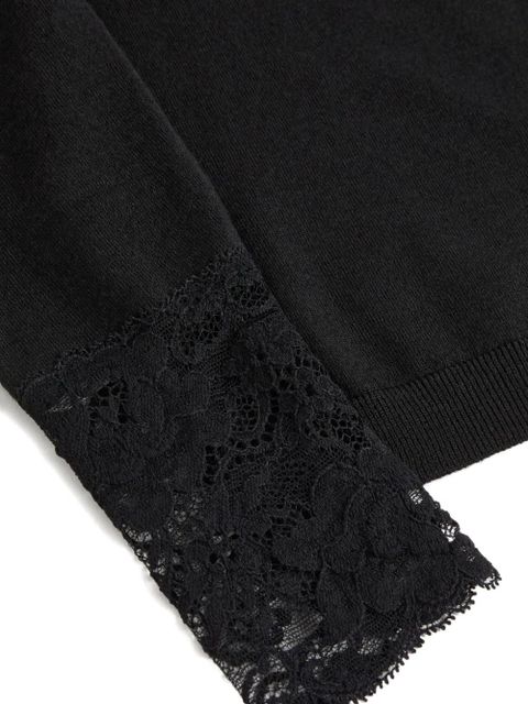 Valentino Garavani lace-panelled top - Black