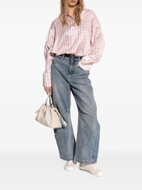 LOEWE checked silk shirt - White - zdjęcie produktu nr 2