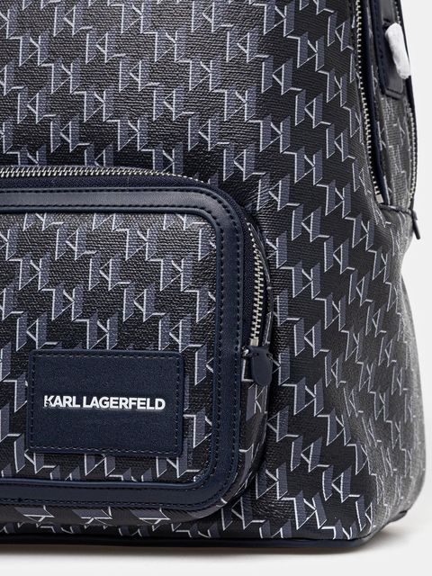 Karl Lagerfeld plecak K/VOYAGE kolor granatowy duży wzorzysty A1W30188