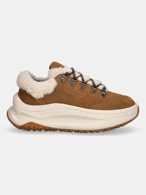 Moon Boot sneakersy zamszowe MB MOON247 CITY SHEARLING kolor brązowy 80D2490040 M008