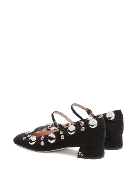 Valentino Garavani 30mm Nellcôte ball-stud Mary-Jane pumps - Black