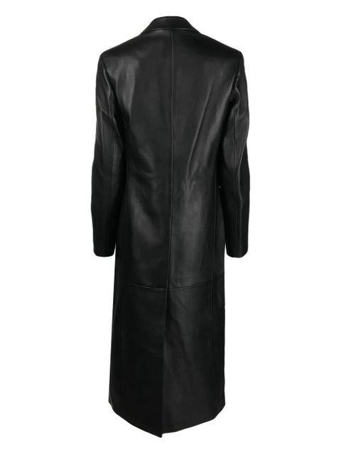 MISBHV single-breasted leather coat - Black - zdjęcie produktu nr 2