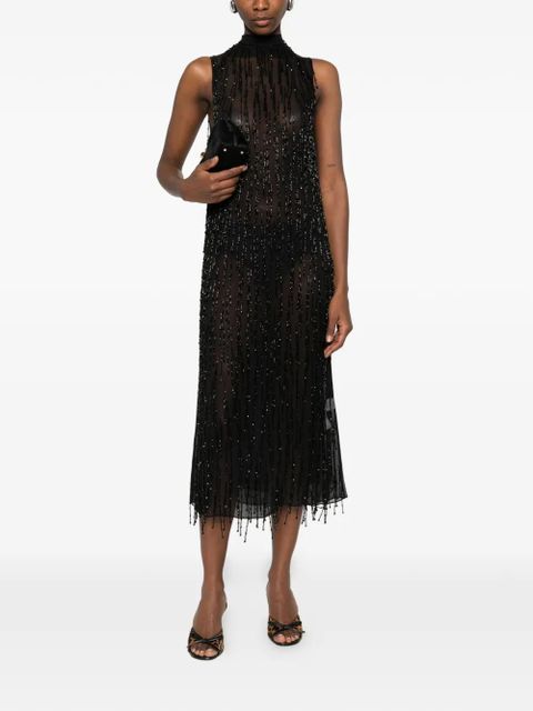 Blumarine beaded high-neck dress - Black - zdjęcie produktu nr 2