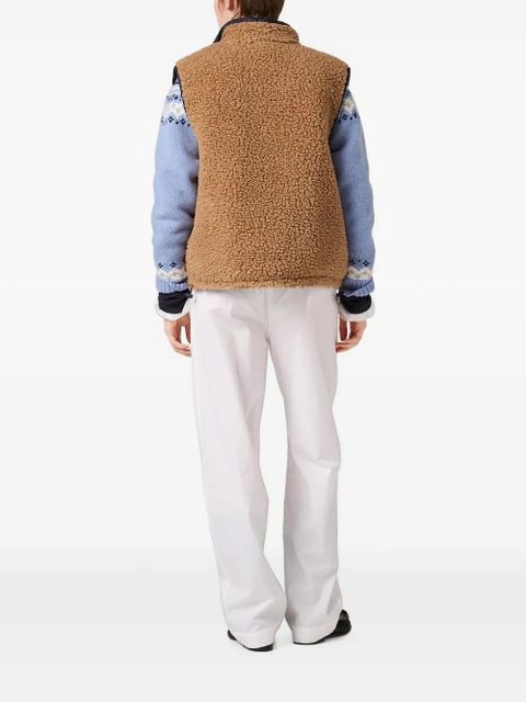 Miu Miu teddy down vest with technical pongé - Brown
