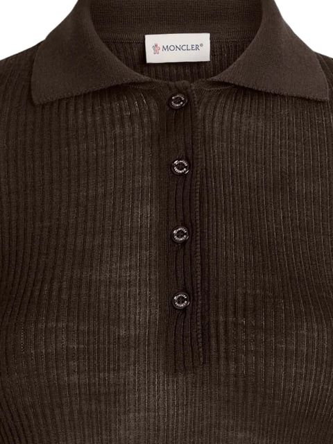 Moncler long sleeve polo shirt - Brown - zdjęcie produktu nr 2