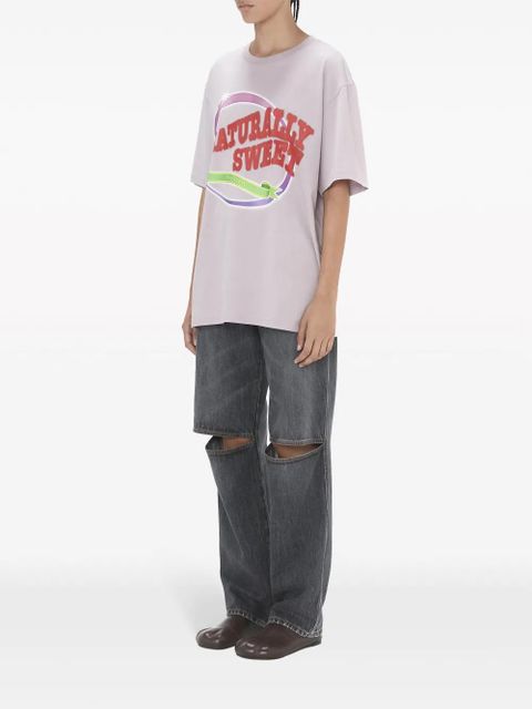 JW Anderson Naturally Sweet cotton T-shirt - Pink - zdjęcie produktu nr 2