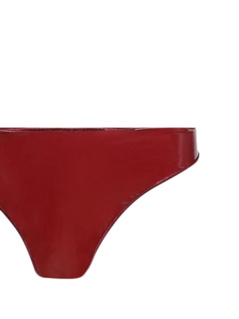 Oséree Microkini patent finish bikini set - Red