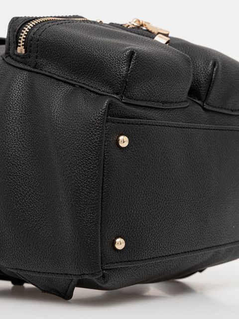 Guess plecak MANHATTAN damski kolor czarny mały gładki HWBG71 18310