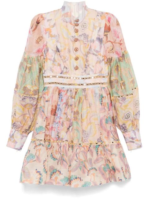 ZIMMERMANN Illustration Mirror mini dress - Pink - zdjęcie produktu nr 1