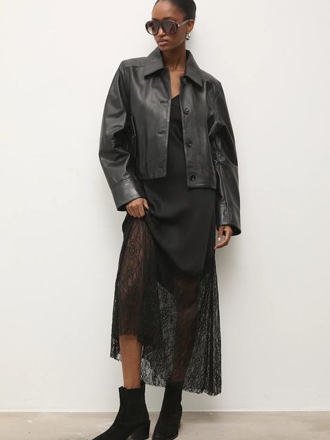 Answear.LAB sztyblety zamszowe kolor czarny na słupku