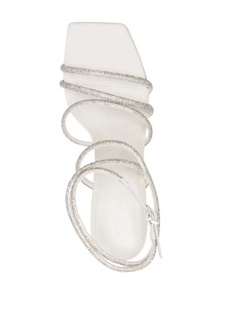 Cult Gaia Isa 70mm leather sandals - Silver