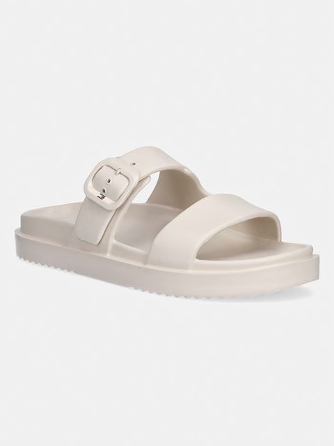 Tommy Hilfiger klapki damskie TH LIGHT DOUBLE STRAP SANDAL - zdjęcie produktu nr 2