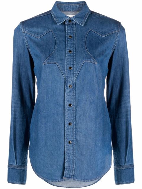 Saint Laurent long-sleeve denim shirt - Blue - zdjęcie produktu nr 1