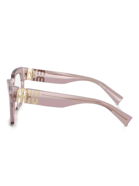 Miu Miu Eyewear logo square-frame glasses - Pink