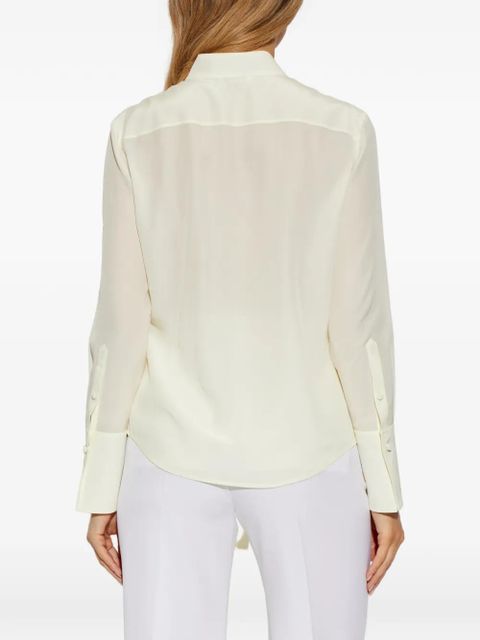 Alexander McQueen ruffled silk top - Neutrals